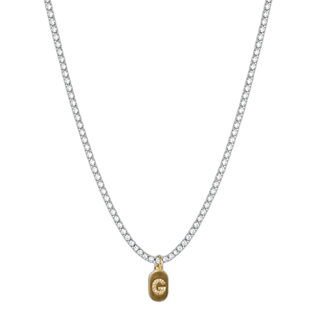 CHOKER RIVIERA COM PINGENTE LETRA